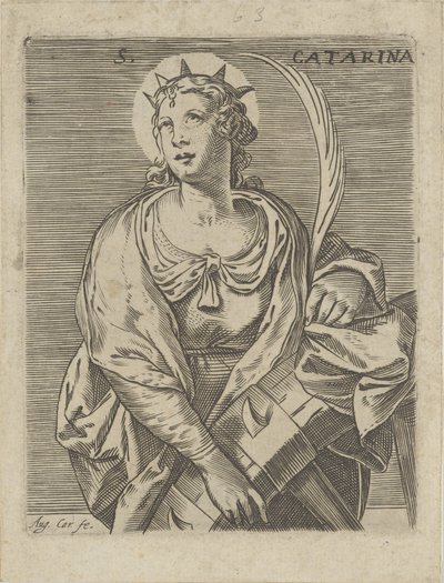 Catharina van Alexandrië door Agostino Carracci