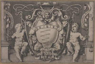 Wapen van kardinaal Filippo Sega door Agostino Carracci