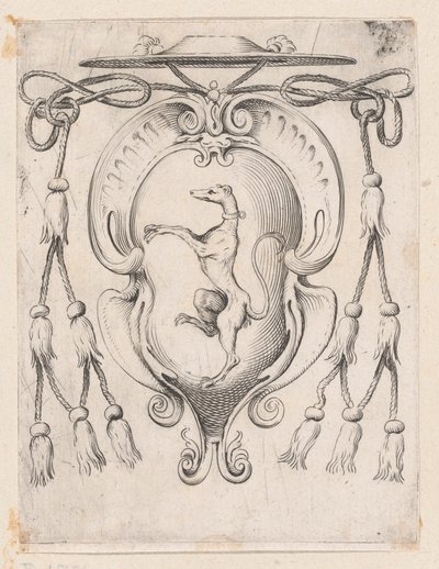 Wapen van een Kardinaal van de Sampieri Familie door Agostino Carracci