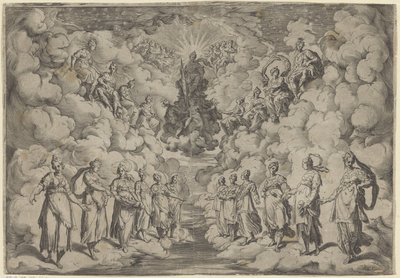 Harmonie van de sferen door Agostino Carracci