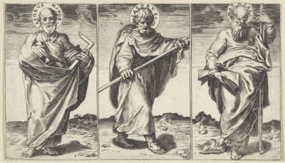 Jakobus de Mindere, Jakobus de Meerdere en Mattias door Agostino Carracci