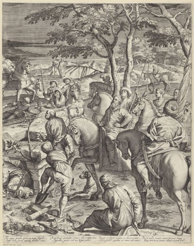 Kruisiging van Christus (rechterdeel) door Agostino Carracci