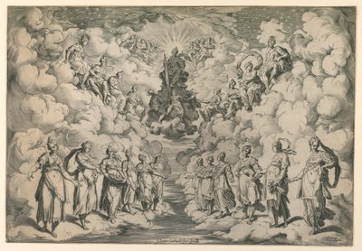 De Harmonie der Sferen door Agostino Carracci
