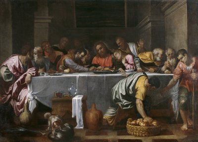 Het Laatste Avondmaal door Agostino Carracci