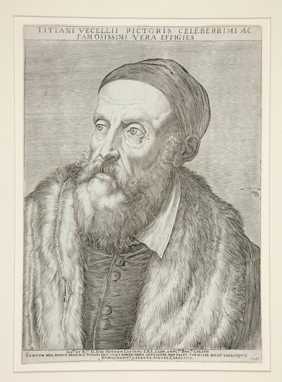 Tiziano Vecelli (Titiaan) door Agostino Carracci