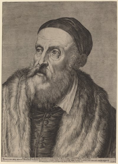 Titiaan door Agostino Carracci after Titian