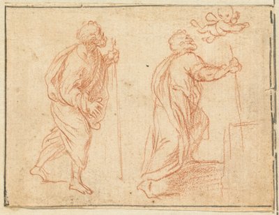 Een Apostel Geleid door een Engel door Agostino Masucci