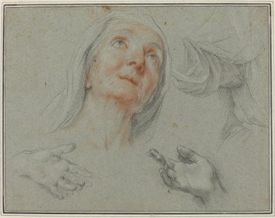 Studies voor Sint Anna in "Opvoeding van de Maagd" door Agostino Masucci