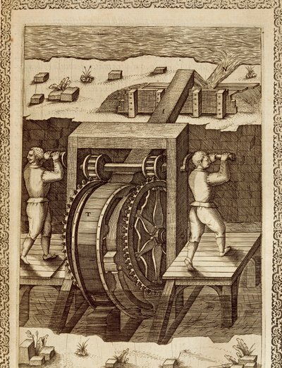 Machine voor waterverplaatsing door Agostino Ramelli