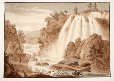 Waterval bij Tivoli, 1833 door Agostino Tofanelli