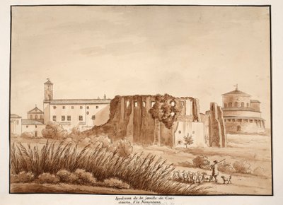 Hippodroom van de familie van Constantijn, Via Nomentana, 1833 door Agostino Tofanelli