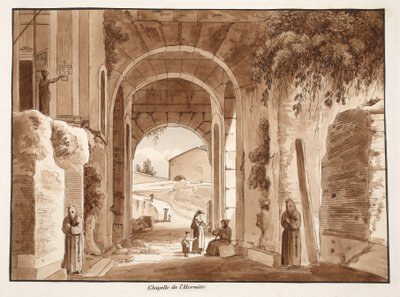De kapel van de kluizenaar in het Colosseum, 1833 door Agostino Tofanelli