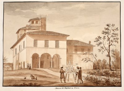 Het huis van Raphael op de Pincio, 1833 door Agostino Tofanelli