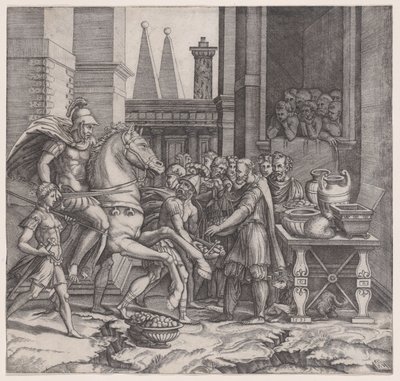 Camillus door Agostino Veneziano