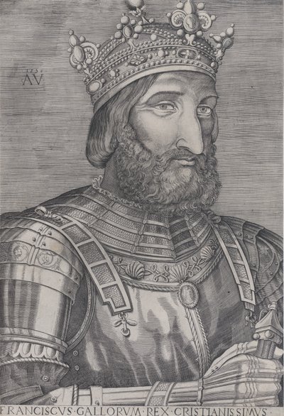 Francois I, koning van Frankrijk door Agostino Veneziano