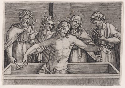 De Graflegging van Christus door Agostino Veneziano