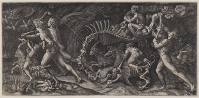 Het kadaver ("Lo Stregozzo") door Agostino Veneziano