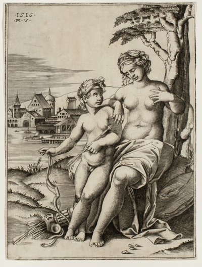 Venus gewond door Cupido