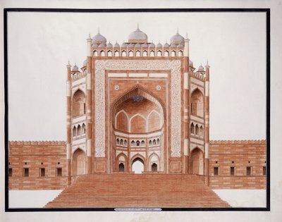 De Poort bij Futtypore, Sicri, ca. 1815 door Agra School