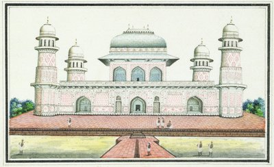 Het graf van Itimad-Ud-Daula, nabij Agra, c.1830s door Agra School