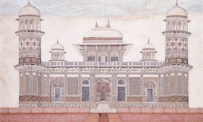 Het Graf van de Itmad-ud-daula door Agra School