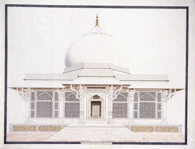 Het Witte Marmeren Graf van Seliem Chistie, ca. 1815 door Agra School