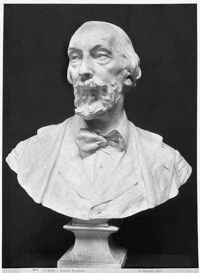 Buste van Auguste Vacquerie (1819-95) (gips) door Aime Jules Dalou