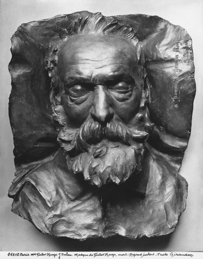 Doodsmaske van Victor Hugo, 1885 (brons) door Aime Jules Dalou