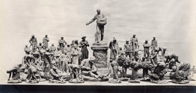 Monument voor de Arbeiders (zw/w foto) door Aime Jules Dalou