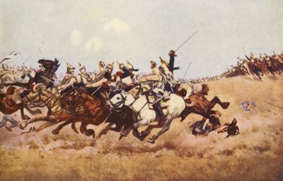 De aanval van de Cuirassiers bij Rezonville door Aime Nicolas (after) Morot
