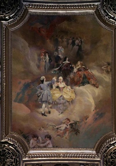 Dans door de eeuwen heen van het plafond van de balzaal door Aimé Nicolas Morot