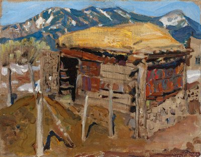 Schuur in de Taos Mountains door Akseli Gallen-Kallela