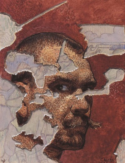 Zelfportret als Fresco, 1894 door Akseli Gallen Kallela