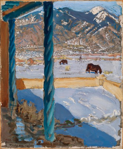 Taos Huis in Zonlicht door Akseli Valdemar Gallen-Kallela