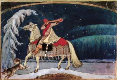 Kullervo trekt ten oorlog door Akseli Valdemar Gallen Kallela