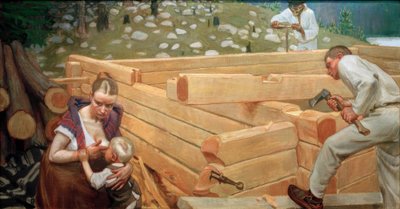 Bouwen door Akseli Valdemar Gallen Kallela