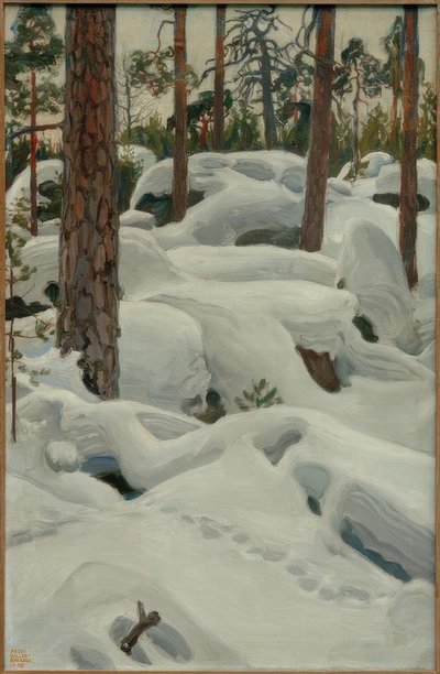De grot van de lynx door Akseli Valdemar Gallen Kallela