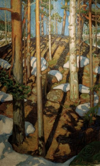 Lente in Kalela door Akseli Valdemar Gallen Kallela