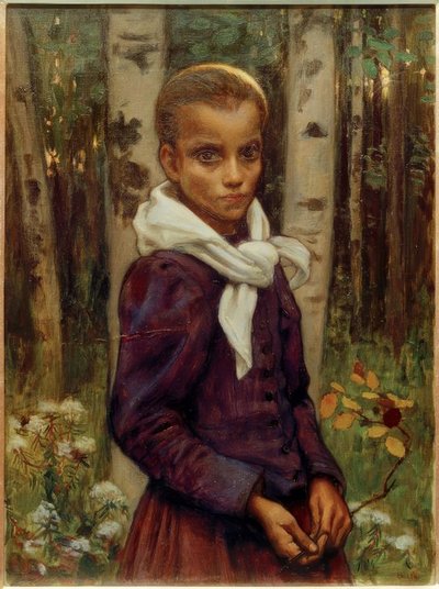 Meisje door Akseli Valdemar Gallen Kallela