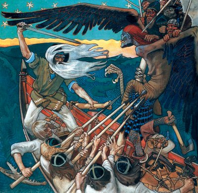 De Verdediging van de Sampo, 1896 door Akseli Valdemar Gallen Kallela