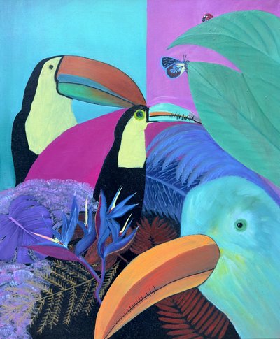 Exotische droom: Paradijsvogel, 2021 door Akturk Yasemin