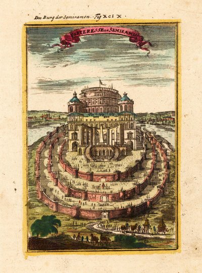 Fort van Semiramis, 1719 door Alain Manesson Mallet