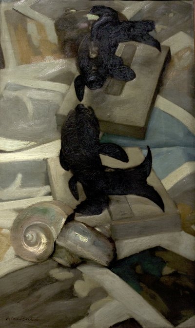 De Zwarte Porseleinen Vis (De Bronzen Vis) door Alan Beeton