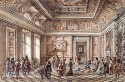 Entreehal van Bolsover Castle, 17e eeuw, ca. 1960s door Alan Ernest Sorrell