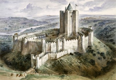 Conisbrough Castle, 13e eeuw, ca. 1960s door Alan Ernest Sorrell
