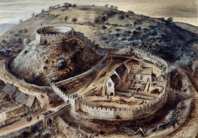 Totnes Castle, 14e eeuw, ca. 1960s door Alan Ernest Sorrell