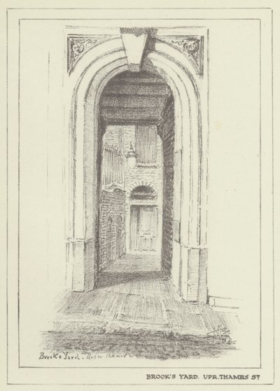 Brooks Yard, Upper Thames Street door Alan Stapleton