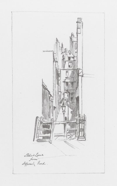 Londense straten: Strand Lane (litho) door Alan Stapleton