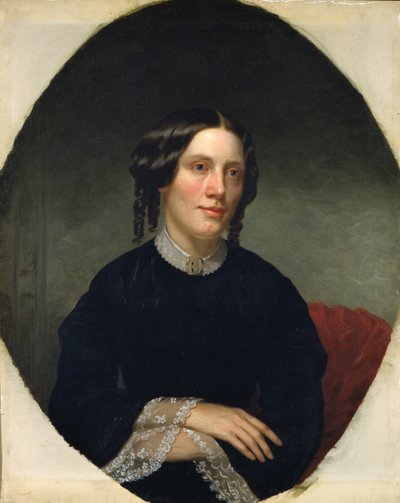 Portret van Harriet Beecher Stowe 1811-1896, 1853 door Alanson Fisher