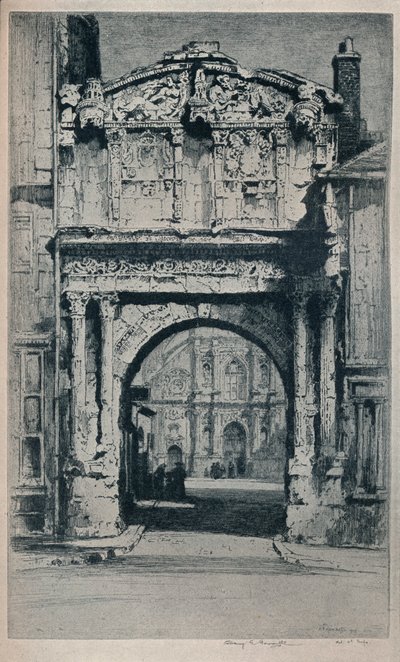Porte Saint-Pierre, Auxerre, 1912 door Albany E Howarth